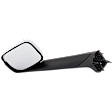 Driver and Passenger Side Hood Mirror, Manual Adjust, Heated, Chrome, No Signal Light Feature