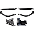 Front, Driver and Passenger Side, Upper and Lower Bumper Bracket