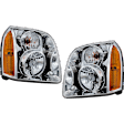 2010 GMC Yukon - Driver and Passenger Side Halogen Headlight, With bulb(s), OE Replacement