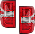 Driver and Passenger Side LED Tail Light, With bulb(s), Clear & Red Lens, CAPA Certified