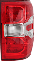 Driver and Passenger Side LED Tail Light, With bulb(s), Clear & Red Lens, CAPA Certified