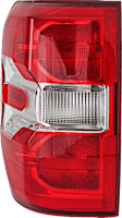 Driver and Passenger Side LED Tail Light, With bulb(s), Clear & Red Lens, CAPA Certified