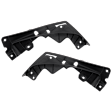 Front, Driver and Passenger Side Valance, Spoiler, Black