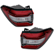 Driver and Passenger Side, Outer LED Tail Light, With bulb(s), Inner - Clear Lens, Outer - Red Lens