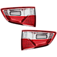 Driver and Passenger Side, Outer LED Tail Light, With bulb(s), Red Lens, CAPA Certified