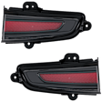 Driver and Passenger Side LED Tail Light, With bulb(s), Red Lens, CAPA Certified