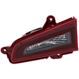 Driver and Passenger Side, Inner Halogen Tail Light, With bulb(s), Clear & Red Lens, CAPA Certified