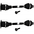 2013 Audi Allroad - Front, Driver and Passenger Side Axle Assembly, 2.0L 4Cyl