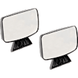 2021 Kenworth T680 - Driver and Passenger Side Mirror, Manual Adjust, Non-Heated, Textured Black, Non-Folding, No Signal Light, No Blind Spot Feature, No Memory, No Puddle Light, No Auto-Dimming