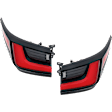 Driver and Passenger Side, Outer LED Tail Light, With bulb(s), Clear & Red Lens