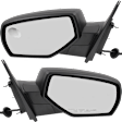 2017 Chevrolet Silverado 1500 - Driver and Passenger Side Mirror, Power Adjust, Heated, Textured Black, Manual Folding, No Signal Light, Driver Side - With Blind Spot Detection in Glass; Passenger Side - No Blind Spot Feature, No Memory, No Puddle Light, No Auto-Dimmi
