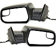 Driver and Passenger Side Mirror, Power Adjust, Non-Heated, Manual Folding, Textured Black, No Signal Light, No Memory, No Puddle Light, No Auto-Dimming, With Blind Spot Glass