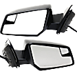 2014 GMC Acadia - Driver and Passenger Side Mirror, Power Adjust, Non-Heated, Textured Black, Manual Folding, No Signal Light, With Blind Spot Glass, No Memory, No Puddle Light, No Auto-Dimming