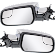 Driver and Passenger Side Mirror, Power Adjust, Heated, Manual Folding, Chrome, No Signal Light, No Memory, No Puddle Light, No Auto-Dimming, No Blind Spot Feature