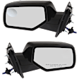 Driver and Passenger Side Mirror, Power Adjust, Heated, Manual Folding, Paintable, In-glass and In-housing Signal Light, No Memory, No Puddle Light, No Auto-Dimming