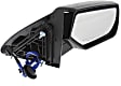 Driver and Passenger Side Mirror, Power Adjust, Heated, Manual Folding, Paintable, In-glass and In-housing Signal Light, No Memory, No Puddle Light, No Auto-Dimming