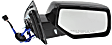 Driver and Passenger Side Mirror, Power Adjust, Heated, Manual Folding, Paintable, In-glass and In-housing Signal Light, No Memory, No Puddle Light, No Auto-Dimming