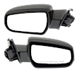 Driver and Passenger Side Mirrors, Power Adjust, Non-Folding, Heated, Textured Black, In-housing Signal Light, With memory, No Puddle Light, No Auto-Dimming, No Blind Spot Feature