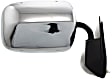 Driver and Passenger Side Mirror, Manual Adjust, Non-Heated, Manual Folding, Chrome, No Signal Light, No Memory, No Puddle Light, No Auto-Dim, No Blind Spot Feature
