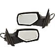 Driver and Passenger Side Mirror, Power Adjust, Heated, Power Folding, With 1 Chrome and 1 Paintable Cap, In-glass Signal Light, With Memory, With Puddle Light, No Auto-Dimming
