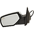 Driver and Passenger Side Mirror, Power Adjust, Heated, Power Folding, With 1 Chrome and 1 Paintable Cap, In-glass Signal Light, With Memory, With Puddle Light, No Auto-Dimming