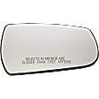 Driver and Passenger Side Mirror Glass, Non-Heated, No Blind Spot Feature, Backing Plate Included