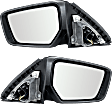 Driver and Passenger Side Mirrors, Power Adjust, Manual Folding, Heated, Paintable, In-housing Signal Light, With memory, With Puddle Light, No Auto-Dimming, No Blind Spot Feature
