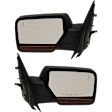 2017 Ford Expedition Platinum - Driver and Passenger Side Mirror, Power Adjust, Heated, Textured Black, Power Folding, In-housing Signal Light, With Blind Spot Detection in Glass, With Memory, With Puddle Light, Driver Side - With Auto-Dimming; Passenger Side - No Aut