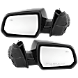 Driver and Passenger Side Mirror, Power Adjust, Heated, Manual Folding, Paintable, No Signal Light, No Memory, No Puddle Light, No Auto-Dim, With Blind Spot Detection in Glass