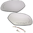 Driver and Passenger Side Mirror Glass, Heated, No Blind Spot Feature, Backing Plate Included