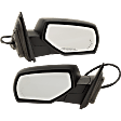 Driver and Passenger Side Mirror, Power Adjust, Heated, Power Folding, Textured Black, In-glass Signal Light, With Memory, With Puddle Light, No Auto-Dim, No Blind Spot Feature