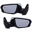 Driver and Passenger Side Mirrors, Power Adjust, Manual Folding, Heated, Chrome, In-housing Signal Light, No Memory, No Puddle Light, No Auto-Dimming, With Blind Spot Detection in Glass