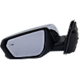Driver and Passenger Side Mirrors, Power Adjust, Manual Folding, Heated, Chrome, In-housing Signal Light, No Memory, No Puddle Light, No Auto-Dimming, With Blind Spot Detection in Glass