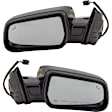 Driver and Passenger Side Mirror, Power Adjust, Heated, Manual Folding, Paintable, No Signal Light, No Memory, No Puddle Light, No Auto-Dim, With Blind Spot Detection in Glass