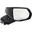 Driver and Passenger Side Mirror, Power Adjust, Heated, Manual Folding, Paintable, In-housing Signal Light, No Memory, No Puddle Light, No Auto-Dim, With Blind Spot Detection in Glass