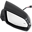 Driver and Passenger Side Mirror, Power Adjust, Heated, Manual Folding, Paintable, In-housing Signal Light, No Memory, No Puddle Light, No Auto-Dim, With Blind Spot Detection in Glass