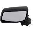 Driver and Passenger Side Mirrors, Power Adjust, Manual Folding, Heated, Textured Black, No Signal Light, Memory, Puddle Light, Auto-Dimming, and Blind Spot Feature, With (Temp Sensor, RH)