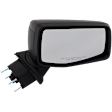 Driver and Passenger Side Mirrors, Power Adjust, Manual Folding, Heated, Textured Black, No Signal Light, Memory, Puddle Light, Auto-Dimming, and Blind Spot Feature, With (Temp Sensor, RH)