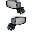 Driver and Passenger Side Mirror, Power Adjust, Heated, Manual Folding, Chrome, No Signal Light, Driver Side - No Memory; Passenger Side - With Memory, No Puddle Light, No Auto-Dim