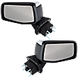 Driver and Passenger Side Mirror, Power Adjust, Heated, Manual Folding, Chrome, No Signal Light, Driver Side - No Memory; Passenger Side - With Memory, No Puddle Light, No Auto-Dim