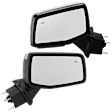 Driver and Passenger Side Mirror, Power Adjust, Heated, Power Folding, Chrome, In-housing Signal Light, w/ Memory, w/ Puddle Light, No Auto-Dimming, w/ BSD in Glass, w/ Temperature Sensor (RH)