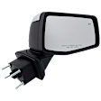 Driver and Passenger Side Mirror, Power Adjust, Manual Folding, Heated, Chrome, In-Housing Signal Light, No Memory, Puddle Light, and Auto-Dimming, w/ Blind Spot Detection in Glass, (Temp Sensor, RH)