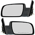 1996 Chevrolet K2500 Silverado - Driver and Passenger Side Mirror, Manual Adjust, Non-Heated, Paintable, Manual Folding, No Signal Light, No Blind Spot Feature, No Memory, No Puddle Light, No Auto-Dimming