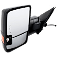 Driver and Passenger Side Towing Mirror, Power Adjust, Heated, Power Folding, Textured Black, In-glass Signal Light, With Memory, No Puddle Light, No Auto-Dim, No Blind Spot Feature