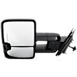Driver and Passenger Side Towing Mirror, Power Adjust, Heated, Power Folding, Textured Black, In-glass Signal Light, With Memory, No Puddle Light, No Auto-Dim, No Blind Spot Feature