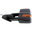 Driver and Passenger Side Towing Mirror, Power Adjust, Heated, Power Folding, Textured Black, In-glass Signal Light, With Memory, No Puddle Light, No Auto-Dim, No Blind Spot Feature