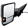 Driver and Passenger Side Towing Mirror, Power Adjust, Heated, Power Folding, Textured Black, In-glass Signal Light, With Memory, No Puddle Light, No Auto-Dim, No Blind Spot Feature