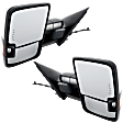 Driver and Passenger Side Towing Mirror, Power Adjust, Heated, Manual Folding, Chrome, In-glass Signal Light, No Memory, No Puddle Light, No Auto-Dim, No Blind Spot Feature