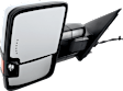 Driver and Passenger Side Towing Mirror, Power Adjust, Heated, Power Folding, Chrome, In-glass Signal Light, With Memory, No Puddle Light, No Auto-Dim, No Blind Spot Feature