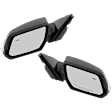 Driver and Passenger Side Mirror, Power Adjust, Heated, Manual Folding, Paintable, In-housing Signal Light, With Memory, No Puddle Light, No Auto-Dim, With Blind Spot Light in Glass
